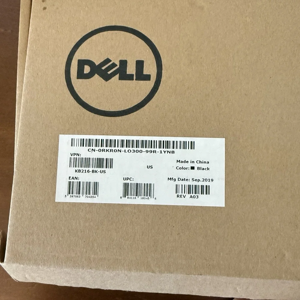 NIB Dell KB216-BK-US Wired USB Multimedia Keyboard Full Size Quiet Keys Black PC
